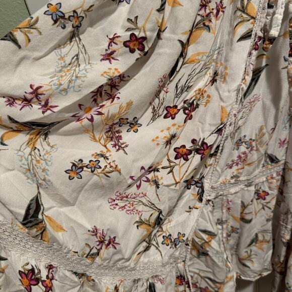 Anthropologie Pintucked Floral Lace Robe Kimono Size XL - Picture 5 of 8